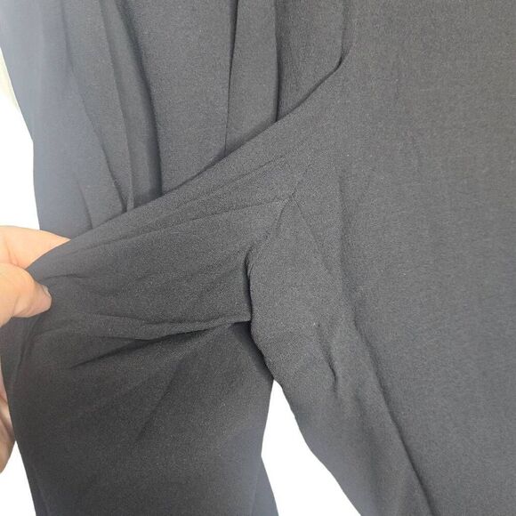 Eileen Fisher Black Silk Pull On Pants Pockets Size 1X - Picture 4 of 8